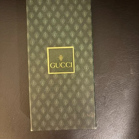 Vintage Gucci leather and gold-plated keychain, from the 1980s. - Picture 2 of 5